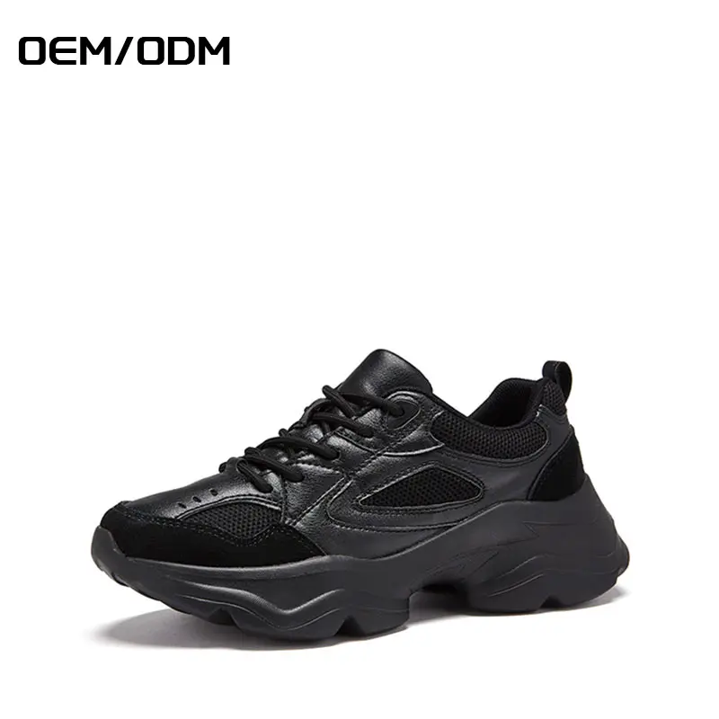 China Lace-up Mesh Lightweight Comfortable Breathable Walking Sneakers Clunky Shoes Featured Image
