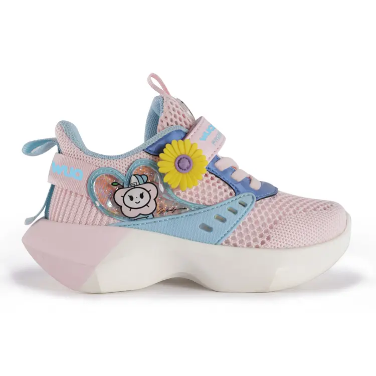 Fujian OEM ODM Custom Brand Low Cost High Quality Boy Girls Mesh Zapatos Kids Platform Sneakers Featured Image