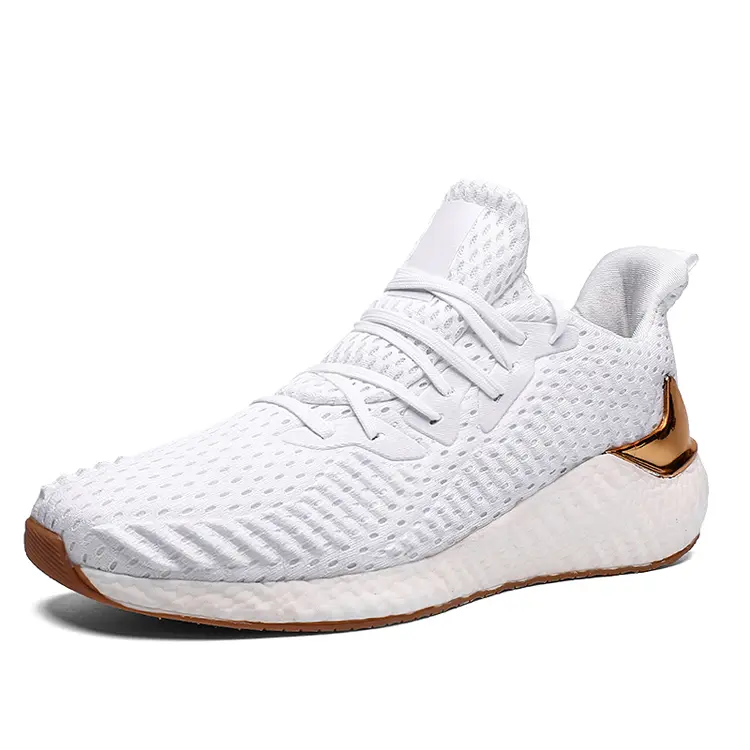 Custom Logo Designer OEM Rubber Outsole Mesh Upper Cheap Wholesale Casual Running Shoes White Featured Image