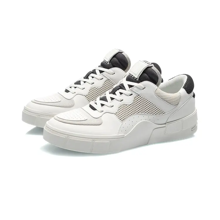 Custom Brand Outdoor Walking Low Upper Breathable White Sports Shoes Sneakers Men Featured Image